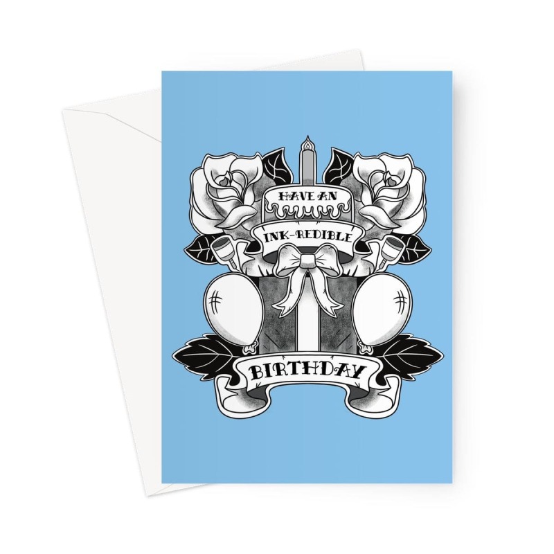 Classic Tattoo Birthday Card - A5 Portrait - 1 Card