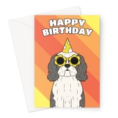 Shih Tzu Dog Birthday Card