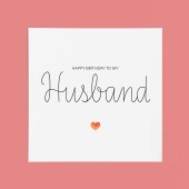 Husband Birthday Card Sentimental Card for Husband Love Greeting for Him Special Hubby Birthday Heartfelt Message Card for Him