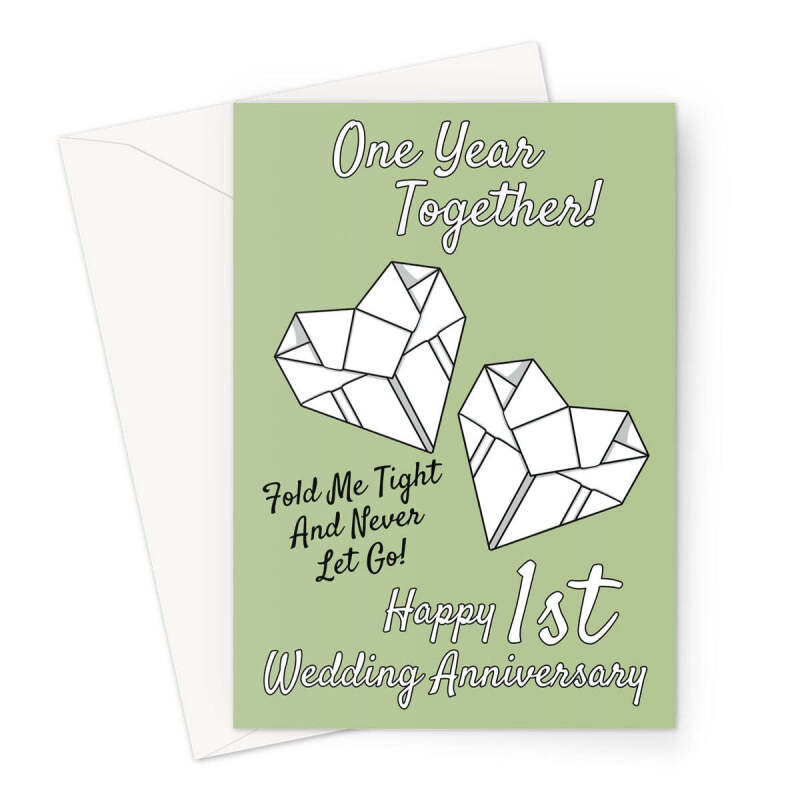 1st Wedding Anniversary Card - Paper - A5 Portrait - 1 Card