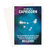 Capricorn Rude Star Sign Birthday Card