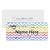 #hello my name is... Name Badge - Rainbow Zig Zags