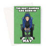 Gamer Birthday Card Born In May - A5 Portrait - 1 Card