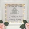 Personalised new home box frame, new home gift, house warming gift - Without lights