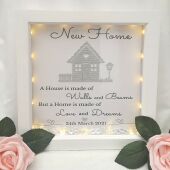 Personalised new home box frame, new home gift, house warming gift