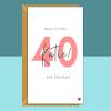 40th Birthday Card - Personalised - For Her or For Him - Perfect custom greetings card for a friend or someone else turning 40 years old. - Blank inside - Small