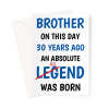 Funny 30th Birthday Card For A Bellend Brother - A5 Portrait - 1 Card