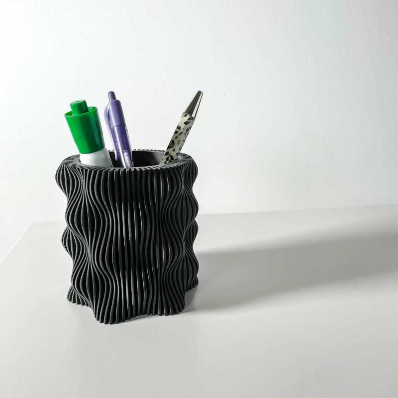The Muxel Pen Holder | Desk Organizer and Pencil Cup Holder - Matte Dark Green