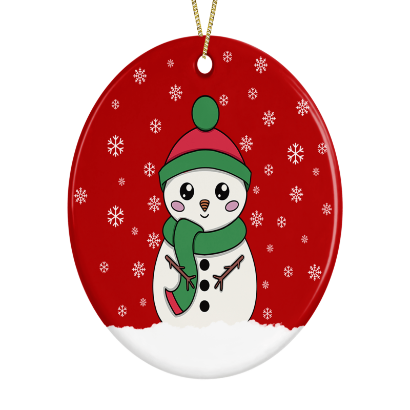 Cute Snowman Christmas Tree Decoration - white