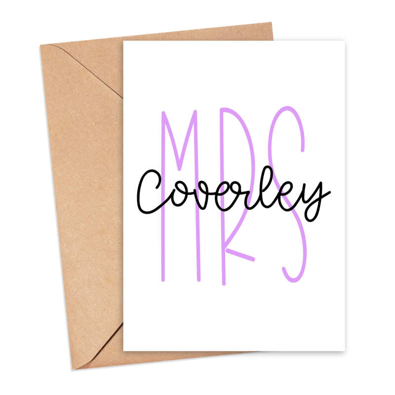 Personalised Thank You Teacher Card - Teacher's Name Miss/Mrs/Mr - Small - Approx. A6 | 105mm x 14.8mm | 4.1in x 5.8in