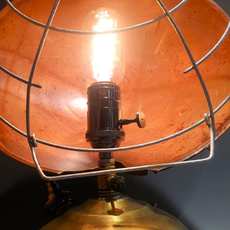 Vintage 1950s Tilly Radiator Lamp - Upcycled - Man Cave - Gifts For Him/ Her - lighting