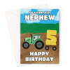 Happy 5th Birthday Card For Nephew - Tractor - A5 Portrait - 1 Card