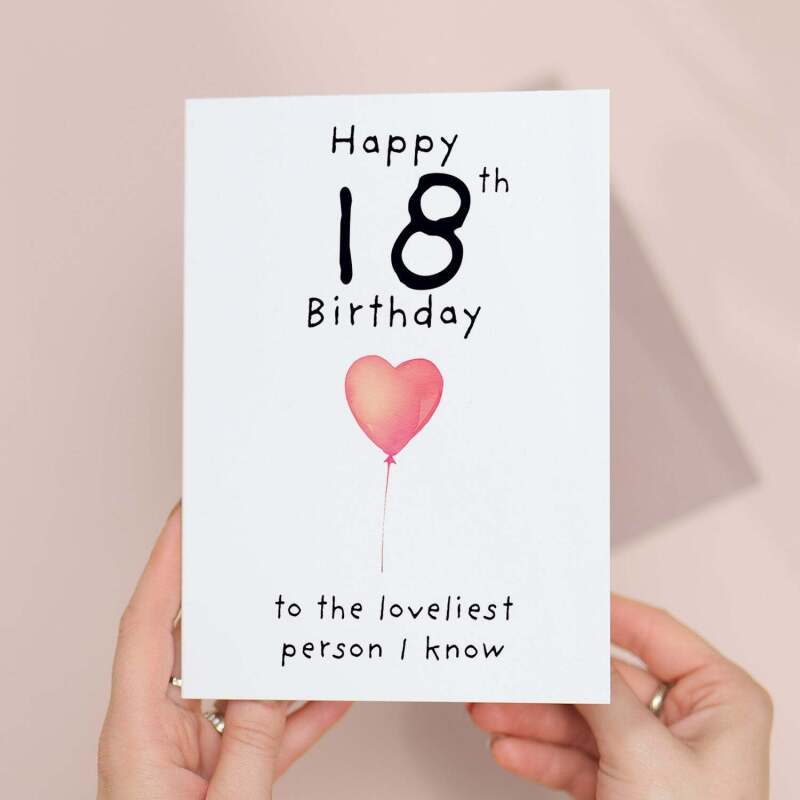 18th Birthday Card for Her Birthday Card Daughter 18th Birthday Card For Sister Birthday Card 18 th Birthday Card For Friend - Small (4x6) / Blank Message