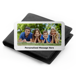 Personalised Photo Wallet Aluminium Purse Card, Metal Keepsake Gift - Single Wallet Card