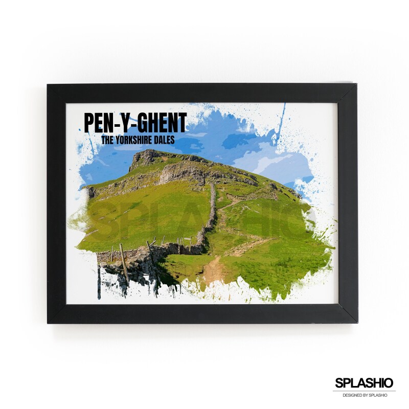 Yorkshire Three Peaks Set Of 3 Art Prints - Whernside, Ingleborough, Pen-Y-Ghent,Landscape Art, Three Peaks Challenge,Travel Poster,Hiking - A6