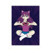 Purple Gamer Girl In Japanese Anime Style Fine Art Print - 4"x6"