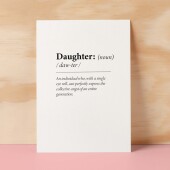 Birthday Card For Daughter Fun Dictionary Quote Card For Daughter Custom Message Card For Daughter Funny Birthday Card For Daughter