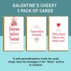 Funny Galentine's Day Pack of 3 Cards - For your single friends this Galentines - Bestie - Personalised - Rude - Cheeky - Adult Cards - Blank Inside