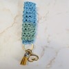 Crocheted wristlets with key chain