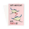 Cute Anniversary Card - We're Meant To Be Manta Ray - A5 Portrait - 1 Card