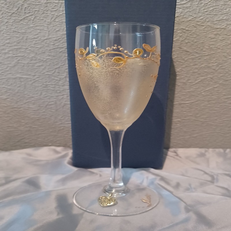 Hand Painted Gold Effect Prosecco Champagne or Prosecco Flutes Glasses