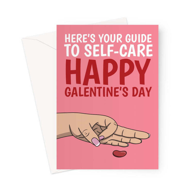Happy Galentine's Day - Self Care Guide - A5 Portrait - 1 Card