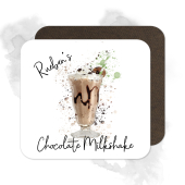 Personalised Chocolate Milkshake Coaster with Splash Effect