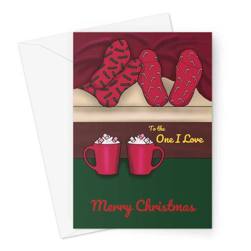 Merry Christmas Card - One I Love - A5 Greeting Card - A5 Portrait - 1 Card