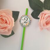 6 Personalised Wild One Straws,Baby Safari 2nd Birthday,Wild One Birthday Party