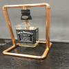Jack Daniels - Copper frame Bottle table lamp - Original - Upcycled - Man Cave - Fathers Day - Gifts For Him - lighting
