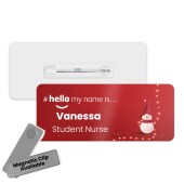 Hello My Name is Name Badge Christmas Personalised Premium Durable Name Badge #hello mynameis Name Badge, Nurse Bages, Christmas Name Badges