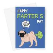 Funny Pug Dog Father's Day Card From The Dog