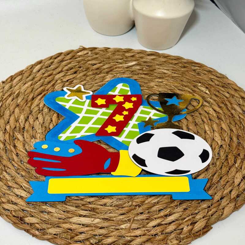 Handmade Personalised Football Cake Topper