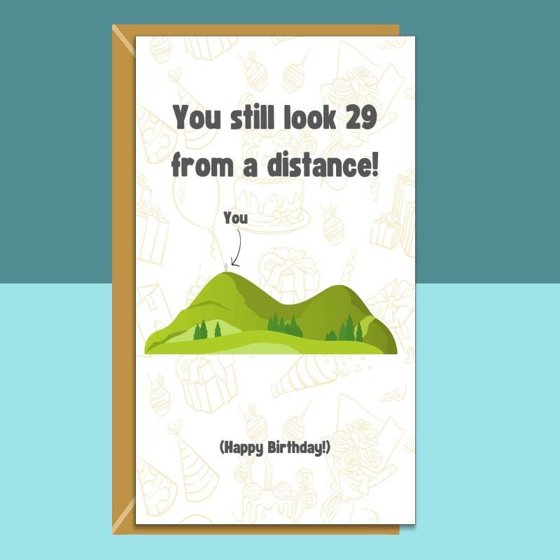 Funny 30th Birthday Card - Personalised inside if required - For Him or For Her - Perfect greetings card for someone turning 30 years old - Blank inside - Small