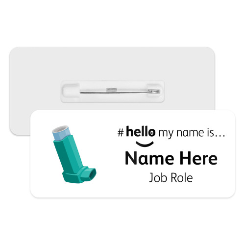 #hello my name is... Name Badge - Inhaler
