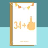 Funny 35th Birthday Card - Cheeky Card for him or for her - For a friend, brother, sister, colleague, or anyone else turning 35 years old.