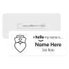 #hello my name is... Name Badge - Line Art Nurse Hat & Heart