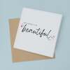 Birthday Card For Wife Beautiful Wife Birthday Card - Square (5.5x5.5) / Blank Inside