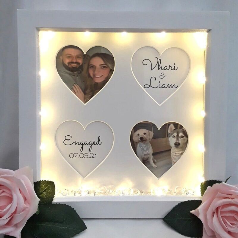 Personalised Engagement Frame,Engagement Gift,Engagement LED Frame - No lights