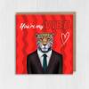 You're my vibe Jaguar animal in clothes birthday card for boyfriend, husband, wife, girlfriend, friend (Animalyser) Size A6/A5/A4/Square - A6: Single card