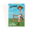 Cute Cowgirl Birthday Card - Anime Style - A5 Portrait - 1 Card