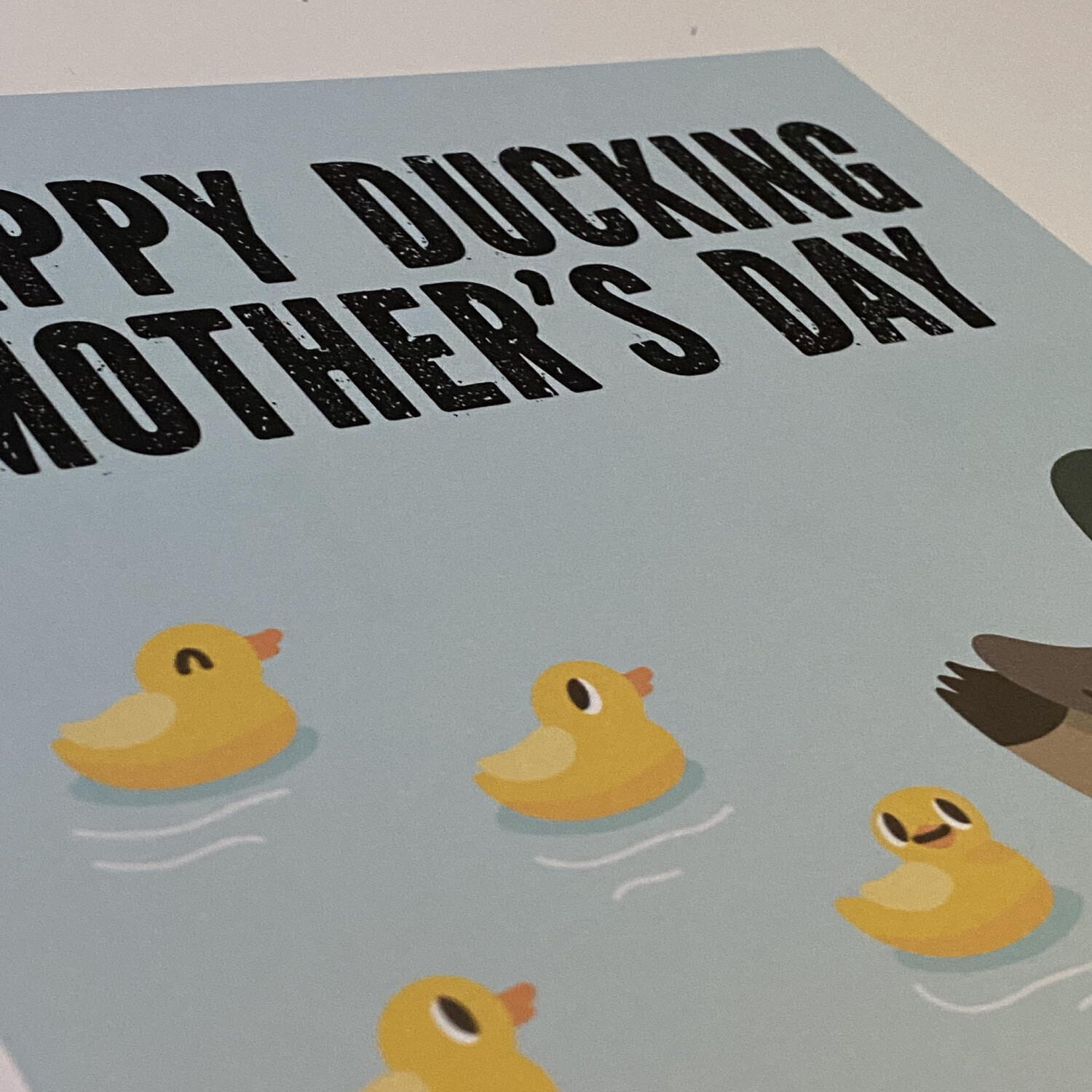 Happy Ducking Mother's Day funny duck autocorrect Mother's Day card for mum, mom, mam, mother from son, daughter (Size A6/A5/A4/Square 6x6") - A6: Single card