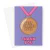 Thank You Card For Teacher - Best Teacher Ever Medal For Her -  A5 Greeting Card - A5 Portrait - 1 Card