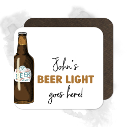 Personalised Beer Light Coaster