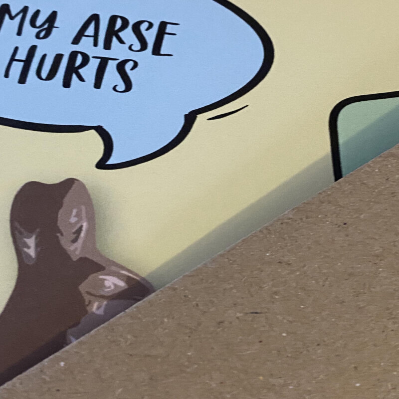 My arse hurts. What? Funny, rude chocolate bunnies, rabbits, bums, bottoms Easter card for adults (Size A6/A5/A4/Square 6x6") - A6: Single card