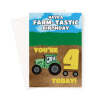 Cute Tractor 4th Birthday Card - A5 Portrait - 1 Card