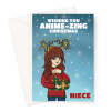 Anime Christmas Card For Niece - A5 Portrait - 1 Card