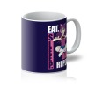 Gamer Girl Mug, Eat Sleep Game Repeat - 11oz - White