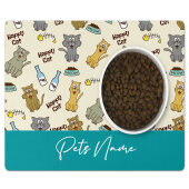 Cat Bowl Mat, Personalised Pet Bowl Mat, Customised Bowl Mat, Cat Food Mat, Puppy Bowl Mat, Cat Kitten Mat, Cat Mat Gift, Cat Lover Gift Mat