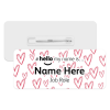 #hello my name is... Name Badge - Scribble Hearts